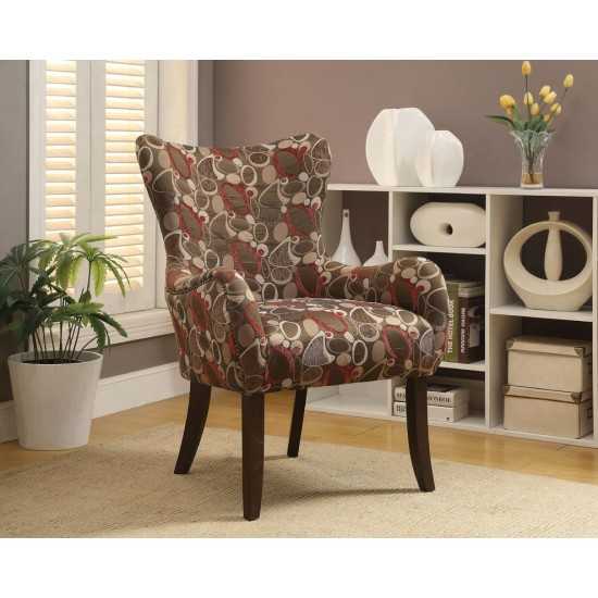 ACME Gabir Accent Chair, Fabric & Espresso