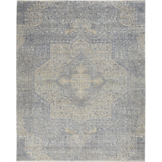 Nourison Lustrous Weave LUW04 Area Rug, Blue/Grey, 10' x 13'4"