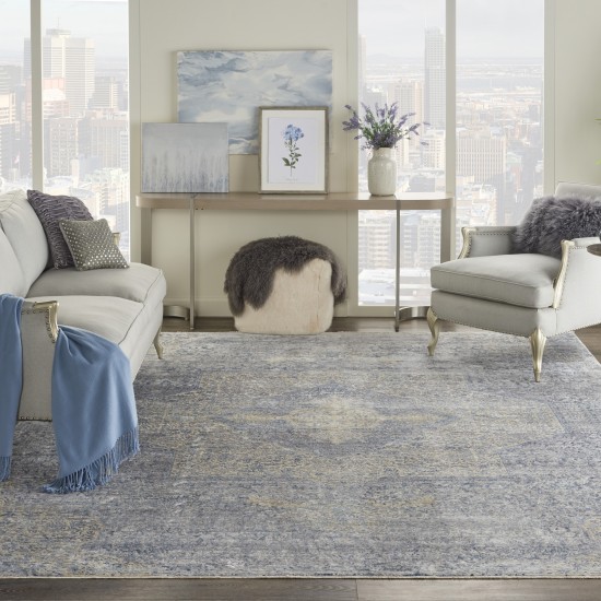 Nourison Lustrous Weave LUW04 Area Rug, Blue/Grey, 10' x 13'4"