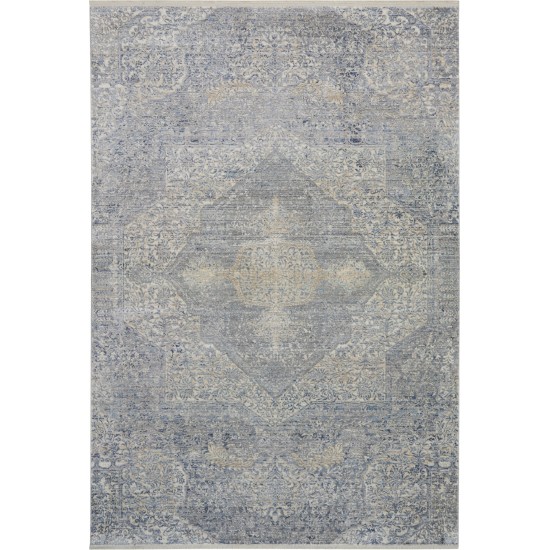 Nourison Lustrous Weave LUW04 Area Rug, Blue/Grey, 3'10" x 5'10"