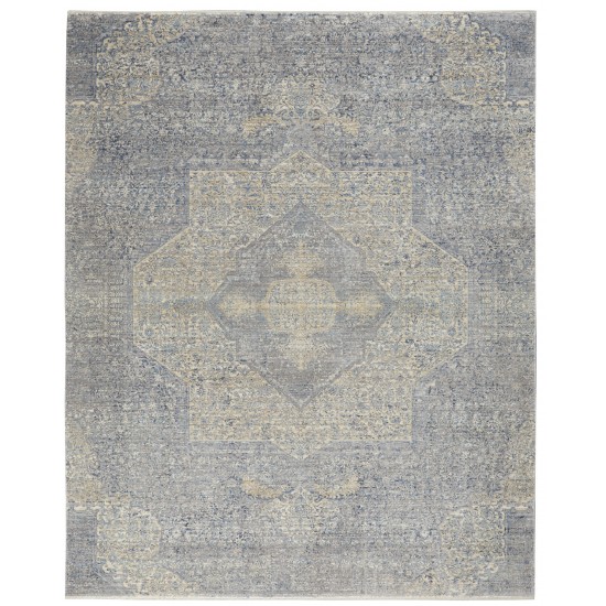 Nourison Lustrous Weave LUW04 Area Rug, Blue/Grey, 7'10" x 10'2"