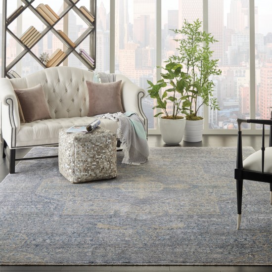 Nourison Lustrous Weave LUW04 Area Rug, Blue/Grey, 7'10" x 10'2"