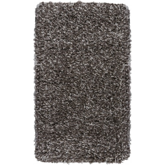 Nourison Luxe Shag LXS01 Area Rug, Charcoal, 2'2" x 3'9"