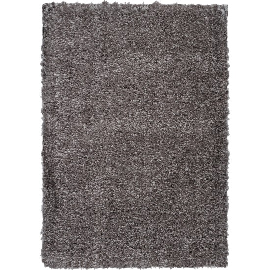 Nourison Luxe Shag LXS01 Area Rug, Charcoal, 4' x 6'