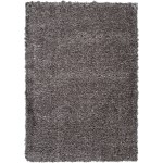 Nourison Luxe Shag LXS01 Area Rug, Charcoal, 8'2" x 10'