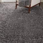 Nourison Luxe Shag LXS01 Area Rug, Charcoal, 8'2" x 10'