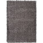 Nourison Luxe Shag LXS01 Area Rug, Charcoal, 9' x 12'