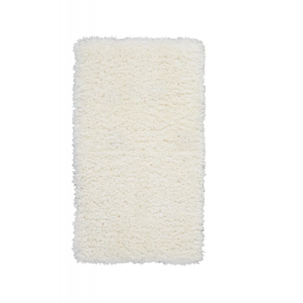 Nourison Luxe Shag LXS01 Area Rug, Ivory, 2'2" x 3'9"