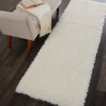 Nourison Luxe Shag LXS01 Runner Rug, Ivory, 2'2" x 7'6"