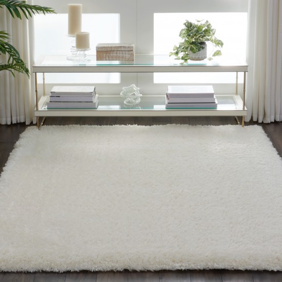 Nourison Luxe Shag LXS01 Area Rug, Ivory, 4' x 6'