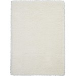 Nourison Luxe Shag LXS01 Area Rug, Ivory, 5' x 7'