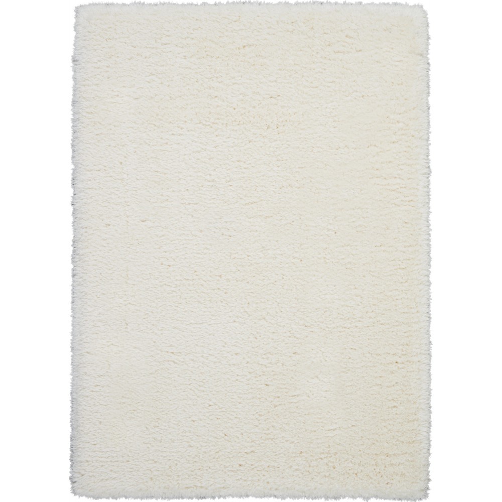 Nourison Luxe Shag LXS01 Area Rug, Ivory, 8'2" x 10'