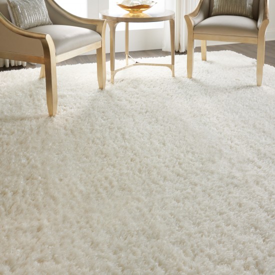 Nourison Luxe Shag LXS01 Area Rug, Ivory, 8'2" x 10'