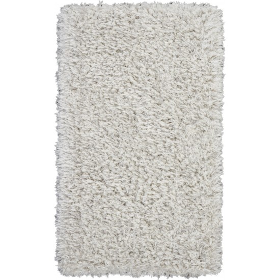 Nourison Luxe Shag LXS01 Area Rug, Light Grey, 2'2" x 3'9"