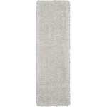 Nourison Luxe Shag LXS01 Runner Rug, Light Grey, 2'2" x 7'6"