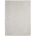 Nourison Luxe Shag LXS01 Area Rug, Light Grey, 4' x 6'