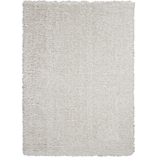 Nourison Luxe Shag LXS01 Area Rug, Light Grey, 5' x 7'