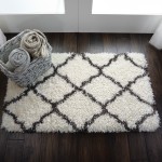 Nourison Luxe Shag LXS02 Area Rug, Ivory/Charcoal, 2'2" x 3'9"