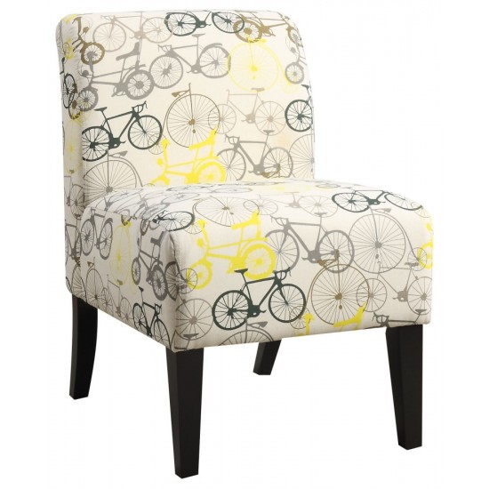 ACME Ollano Accent Chair, Pattern Fabric