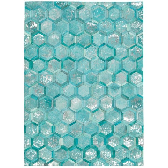 Michael Amini City Chic MA100 Area Rug, Turquoise, 5'3" x 7'5"