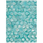 Michael Amini City Chic MA100 Area Rug, Turquoise, 8' x 10'