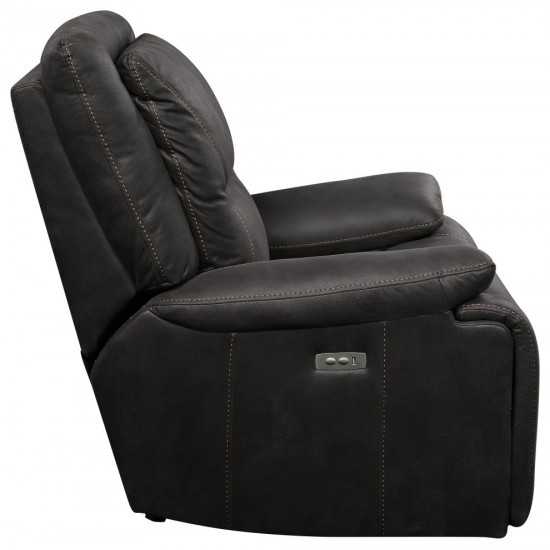 ACME Neely Recliner (Power Motion), Charcoal Fabric