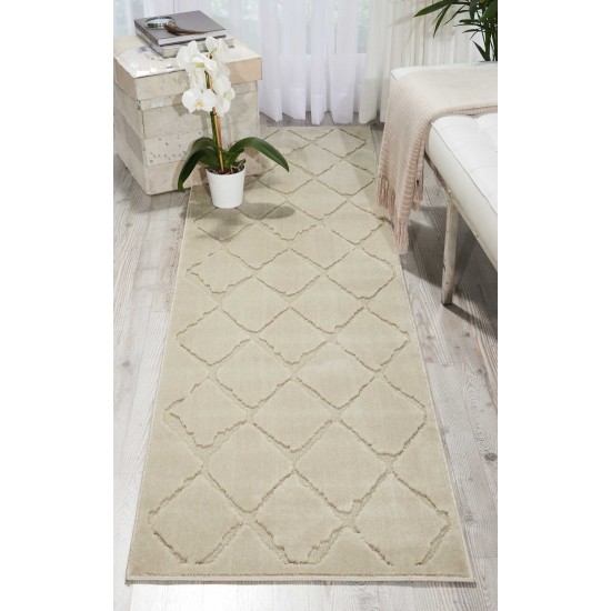 Michael Amini Gleam MA601 Runner Rug, Ivory, 2'2" x 7'6"