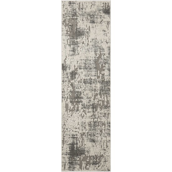 Michael Amini Gleam MA602 Runner Rug, Ivory/Grey, 2'2" x 7'6"