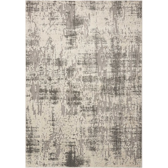 Michael Amini Gleam MA602 Area Rug, Ivory/Grey, 3'10" x 5'10"