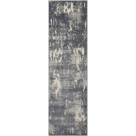 Michael Amini Gleam MA602 Runner Rug, Slate, 2'2" x 7'6"