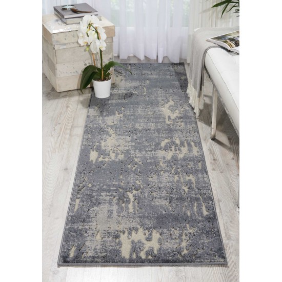 Michael Amini Gleam MA602 Runner Rug, Slate, 2'2" x 7'6"