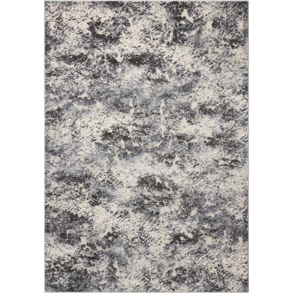 Michael Amini Gleam MA603 Area Rug, Ivory/Slate, 3'10" x 5'10"