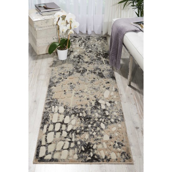 Michael Amini Gleam MA604 Runner Rug, Flint, 2'2" x 7'6"