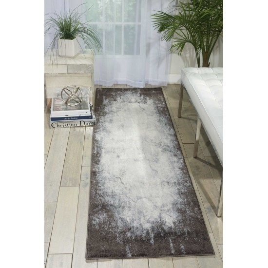 Nourison Maxell MAE01 Runner Rug, Ivory/Grey, 2'2" x 7'6"