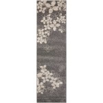 Nourison Maxell MAE02 Runner Rug, Charcoal, 2'2" x 7'6"