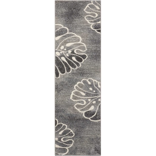 Nourison Maxell MAE04 Runner Rug, Grey, 2'2" x 7'6"