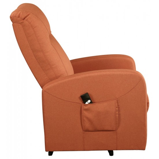 ACME Kasia Recliner w/Power Lift, Orange Linen