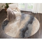 Nourison Maxell MAE06 Area Rug, Flint, 7'10" x Round