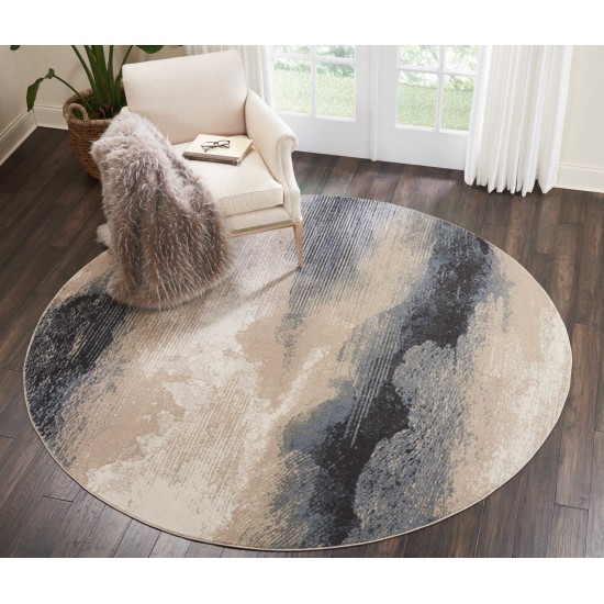 Nourison Maxell MAE06 Area Rug, Flint, 7'10" x Round