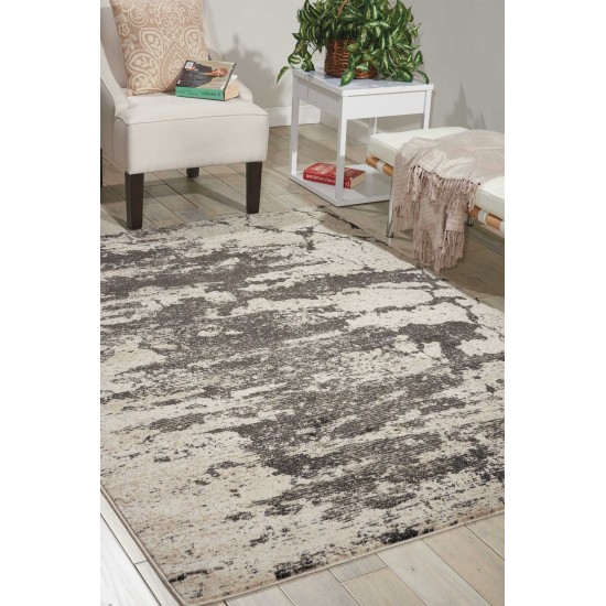 Nourison Maxell MAE07 Area Rug, Ivory/Grey, 3'10" x 5'10"