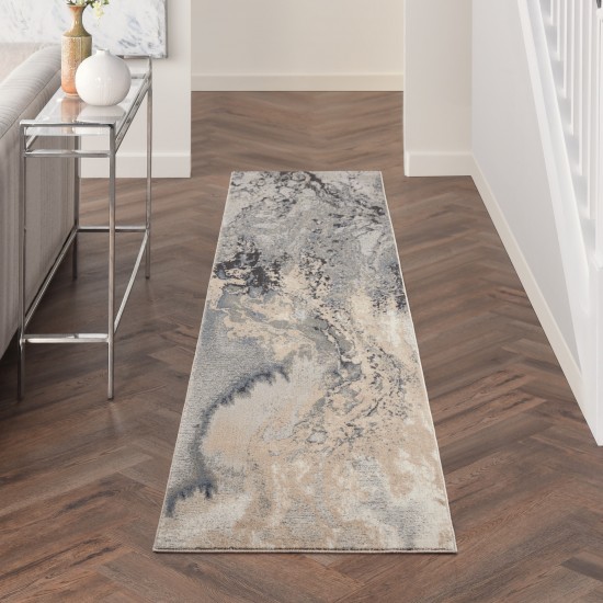 Nourison Maxell MAE08 Runner Rug, Grey, 2'2" x 10'