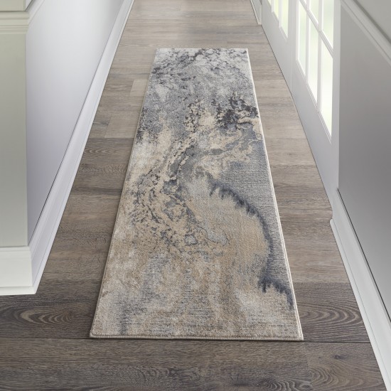 Nourison Maxell MAE08 Runner Rug, Grey, 2'2" x 7'6"