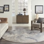 Nourison Maxell MAE08 Area Rug, Grey, 7'10" x Round