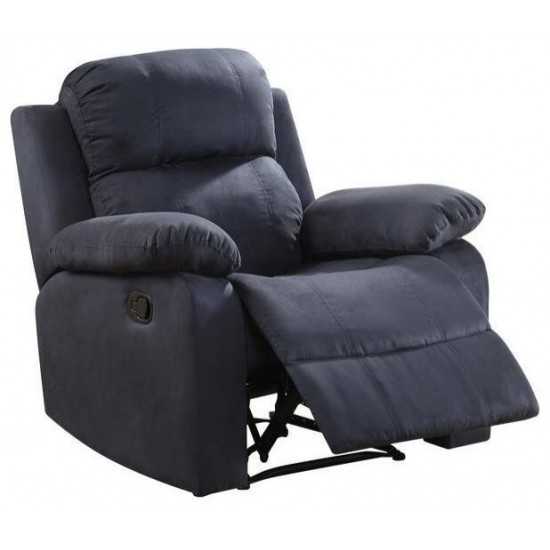 ACME Parklon Recliner, Blue Microfiber