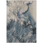 Nourison Maxell MAE08 Area Rug, Ivory/Teal, 6' x 9'