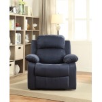 ACME Parklon Recliner, Blue Microfiber