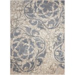 Nourison Maxell MAE10 Area Rug, Ivory/Blue, 7'10" x 10'6"