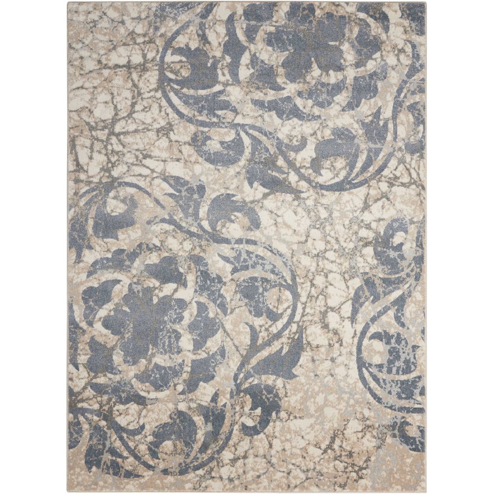 Nourison Maxell MAE10 Area Rug, Ivory/Blue, 7'10" x 10'6" Nourison Maxell MAE10 Area Rug, Ivory/Blue, 7'10" x 10'6"