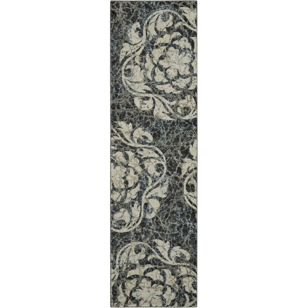 Nourison Maxell MAE10 Runner Rug, Ivory/Charcoal, 2'2" x 7'6"