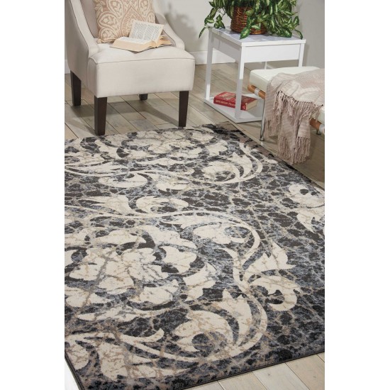 Nourison Maxell MAE10 Area Rug, Ivory/Charcoal, 3'10" x 5'10"